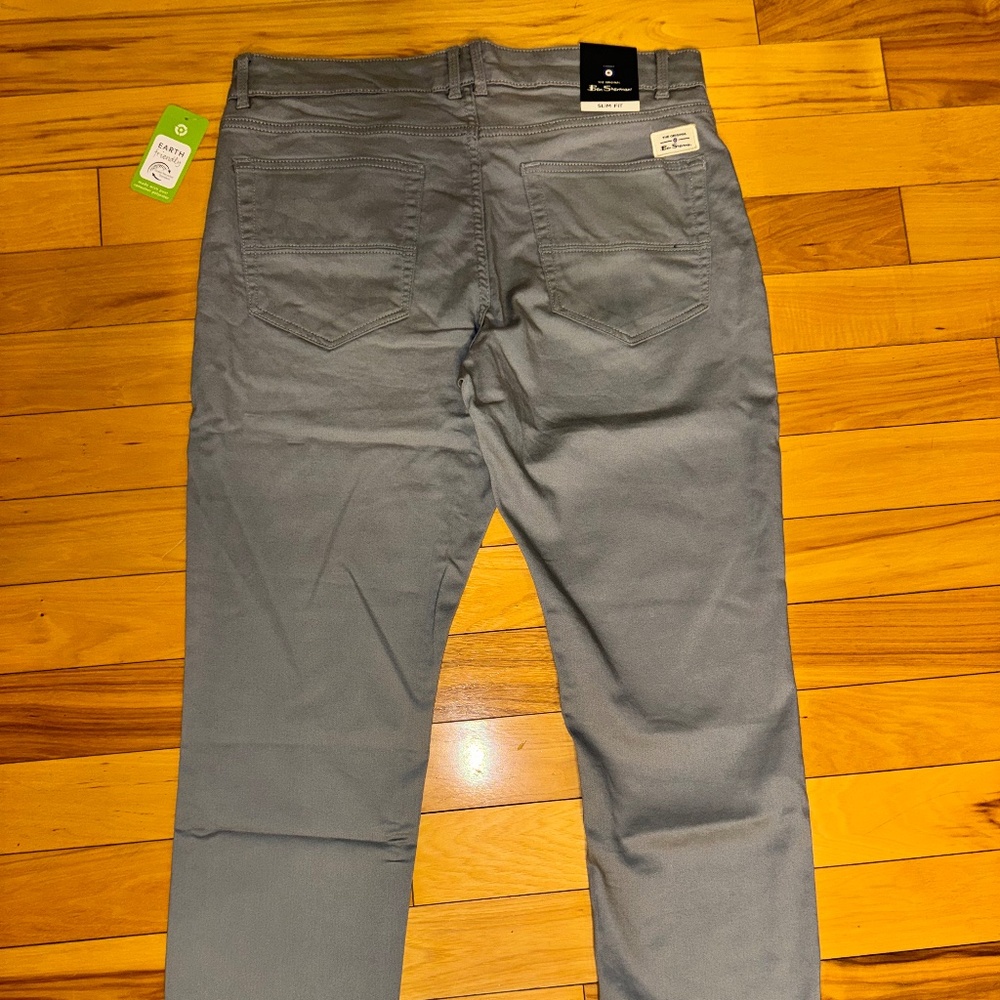 Ben Sherman Men’s Slim Fit Stretch Dress Pants 33x32 | Gray | NWT | comfortable - Picture 10 of 11